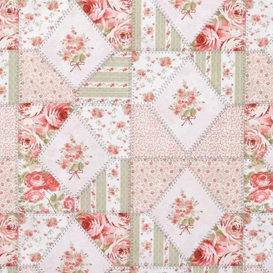 Pink Patchwork Ruffle Nursing Pillow Cover