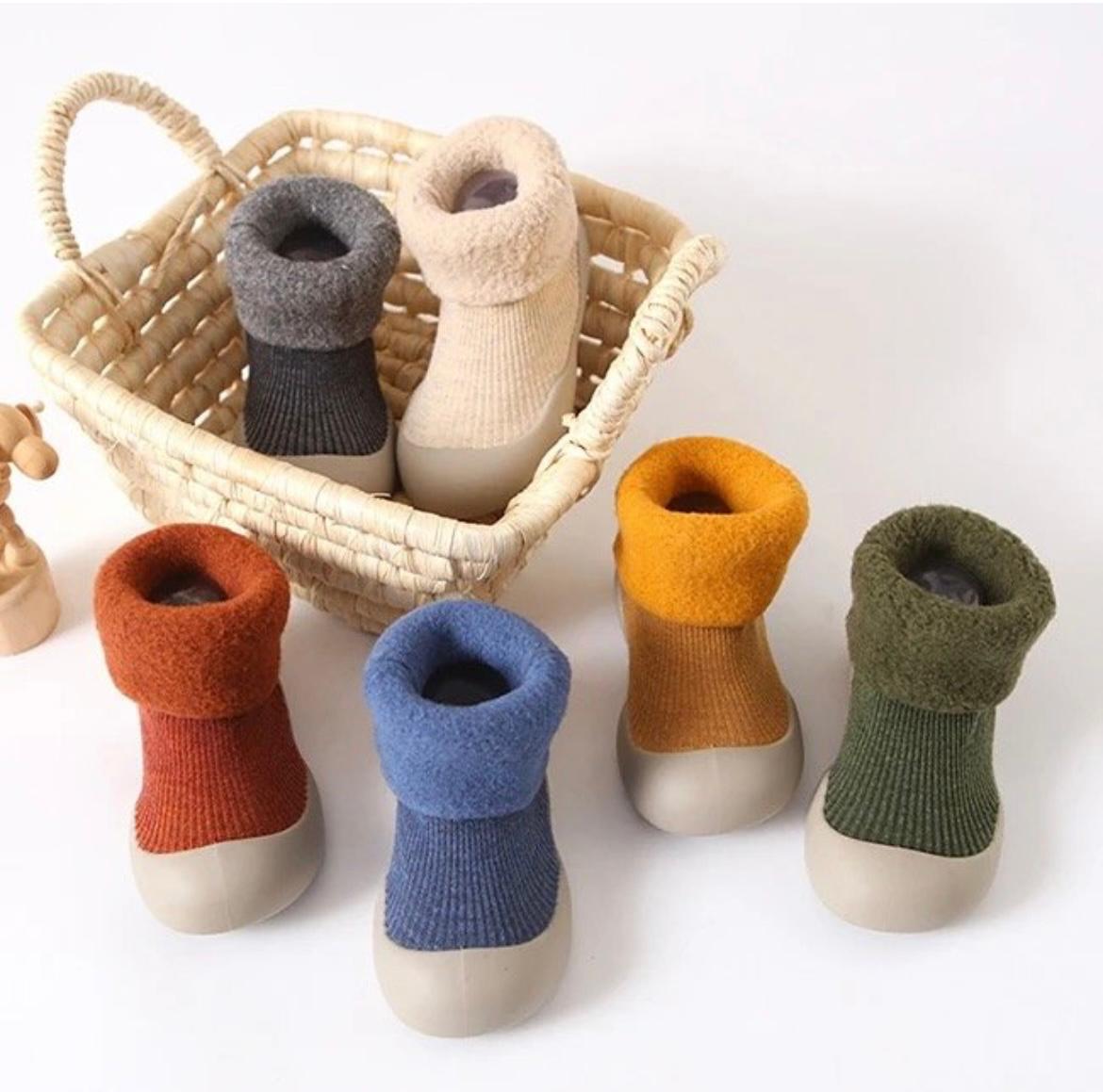 Cozy Sock Shoes for Kids- Warm First Walker Shoes | Fleece Lined
