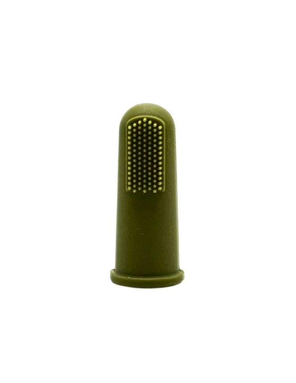Finger Toothbrushes // Mustard & Army Green