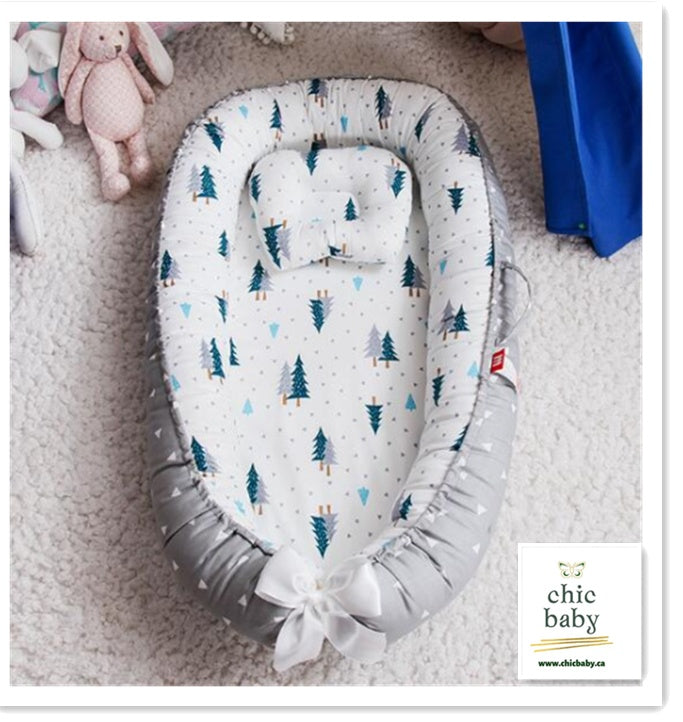 Portable Baby Crib Travel Bed with Removable Washable Cotton
