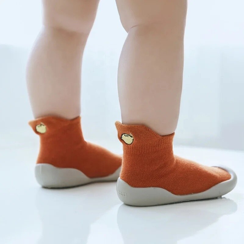 Organic Cotton Sock Shoes – Flexible, Non-Slip Baby Socks - Fruity