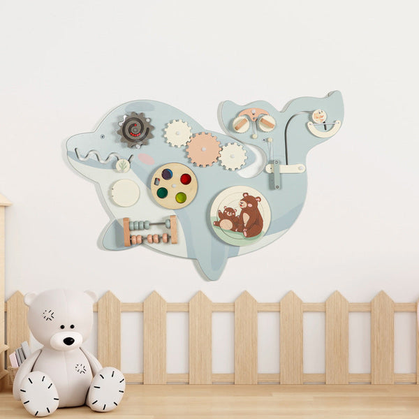 Kids Bedroom Busy Board Educational Wooden Toy