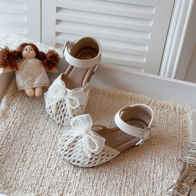 Summer New Transparent Mesh Princess Shoes With Soft Toe And Mesh Mesh Bow Sandals