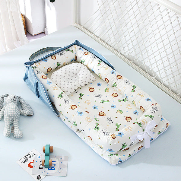 Portable Baby Crib Travel Bed with Removable Washable Cotton