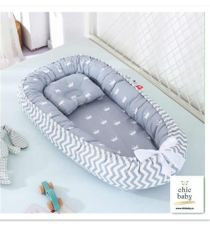 Portable Baby Crib Travel Bed with Removable Washable Cotton