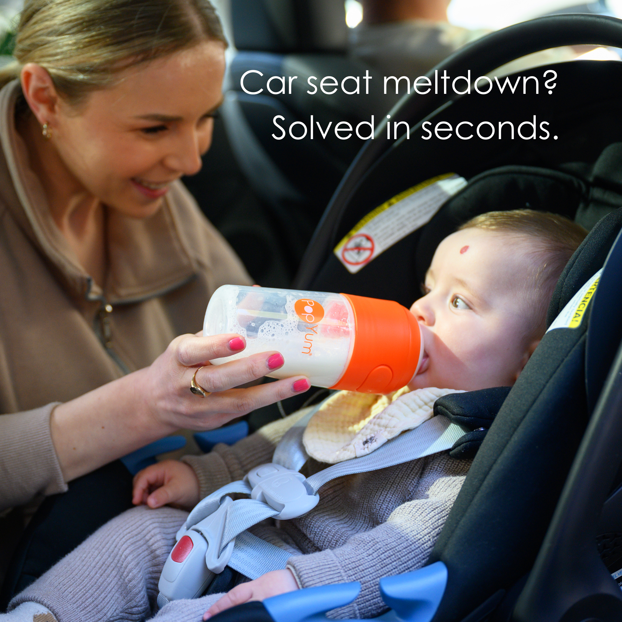 PopYum 5oz Anti-Colic Baby Bottle for Breast and Formula Feeding, 3-Pack, Blue, #1 Slow Flow Nipples