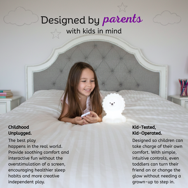 LumiPets® Luther the Lion- Children's Touch Night Light
