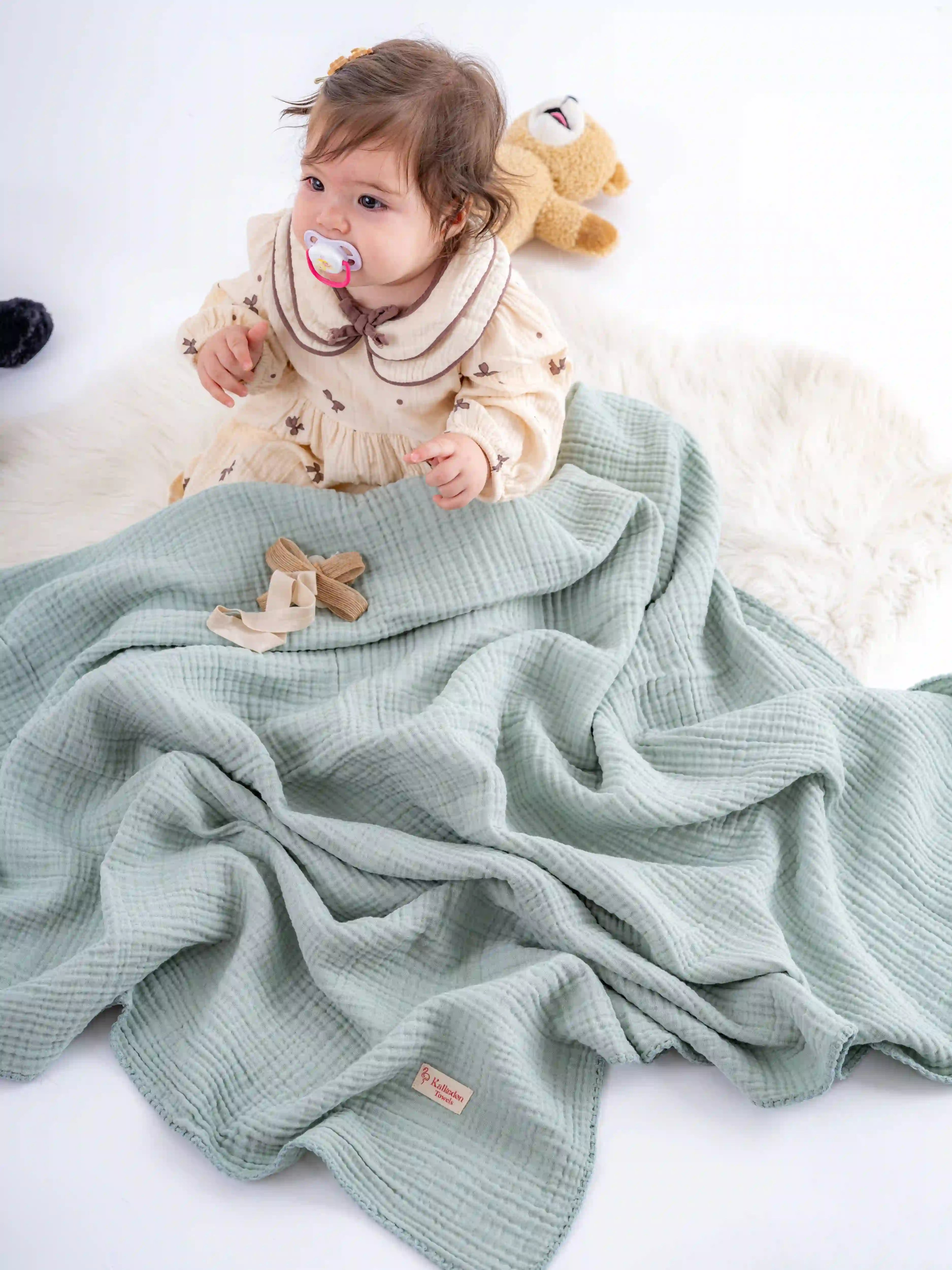 Quilted 4 Layers Muslin Blanket
