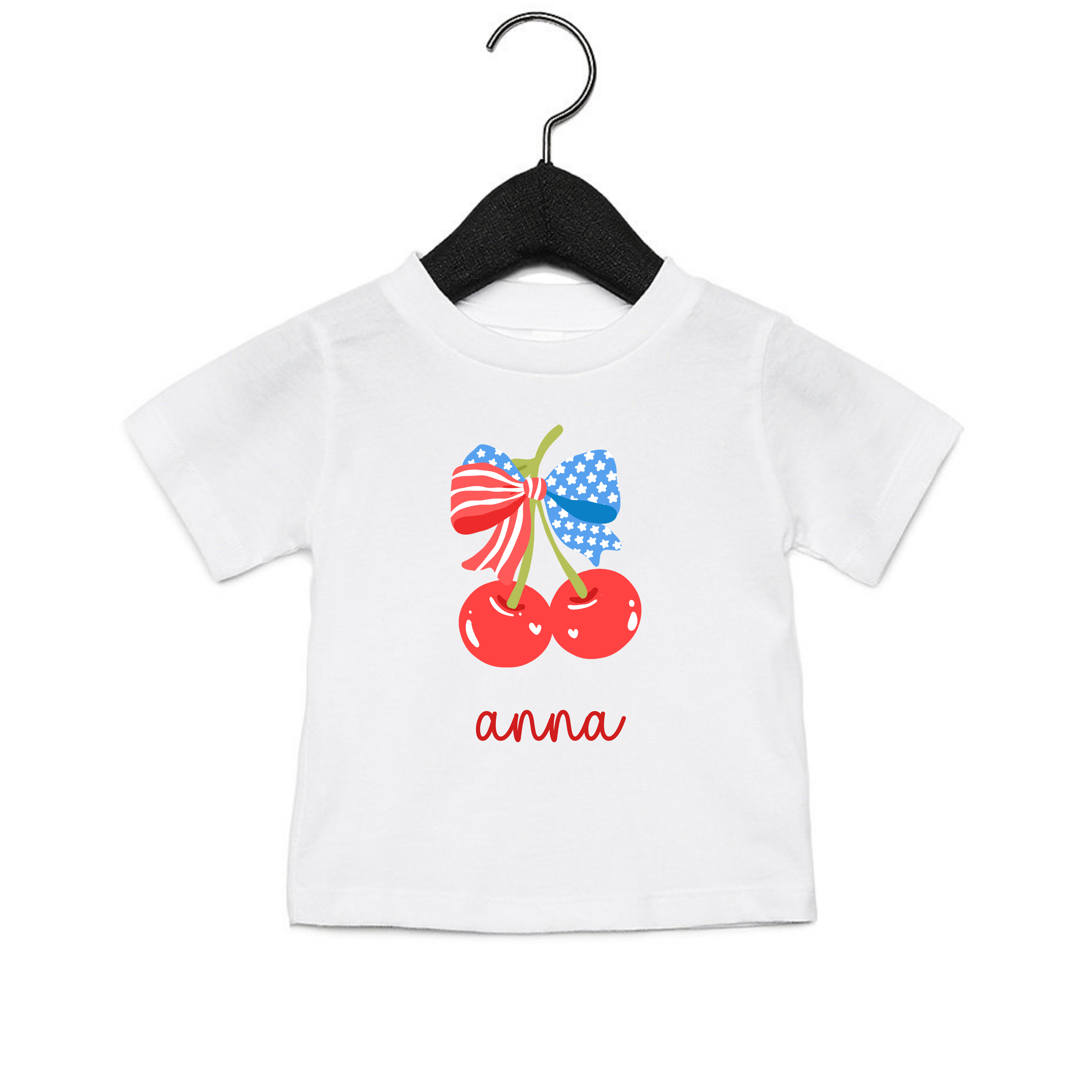 Personalized Cherry Bow T-Shirt