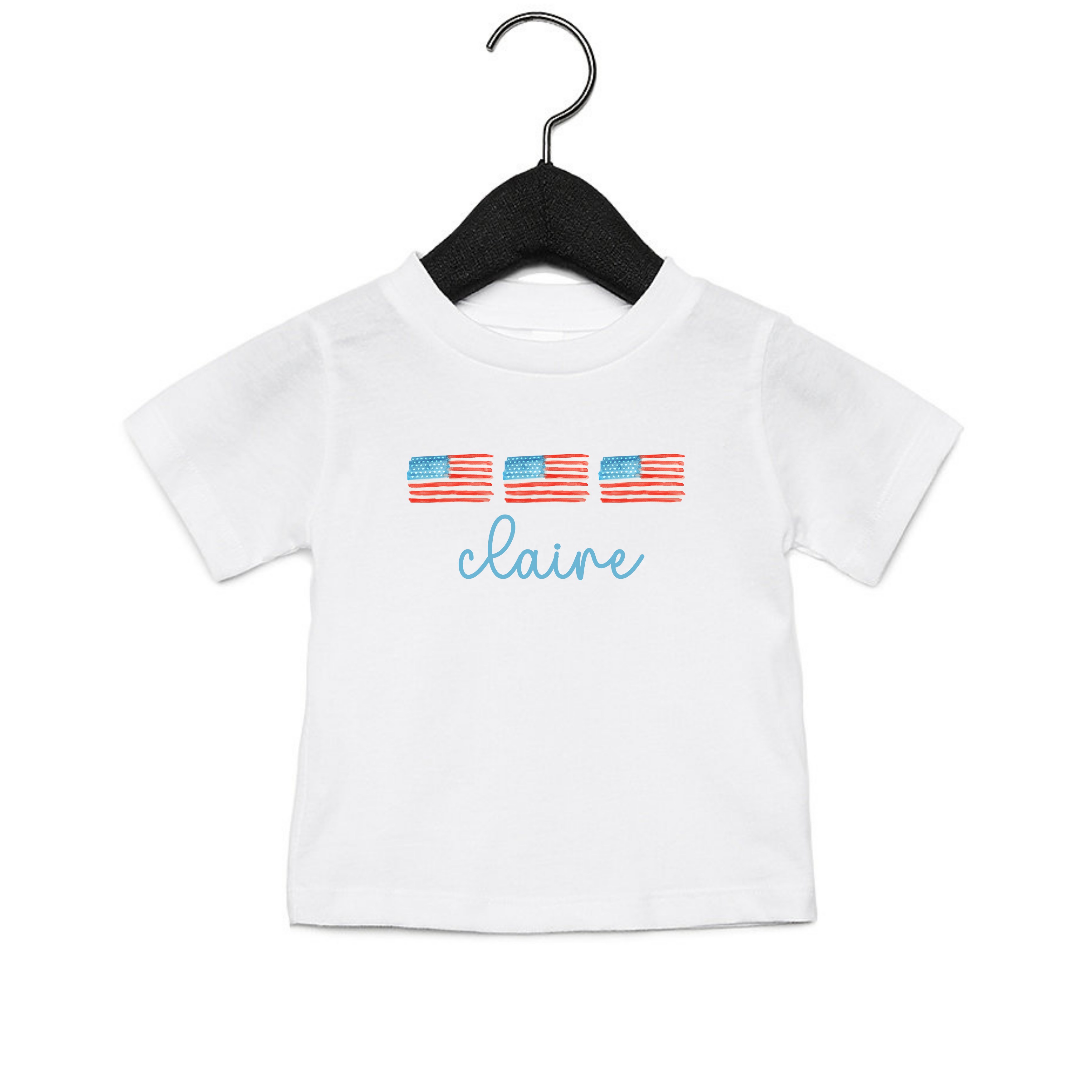 Personalized 4th of July Flag T-Shirt