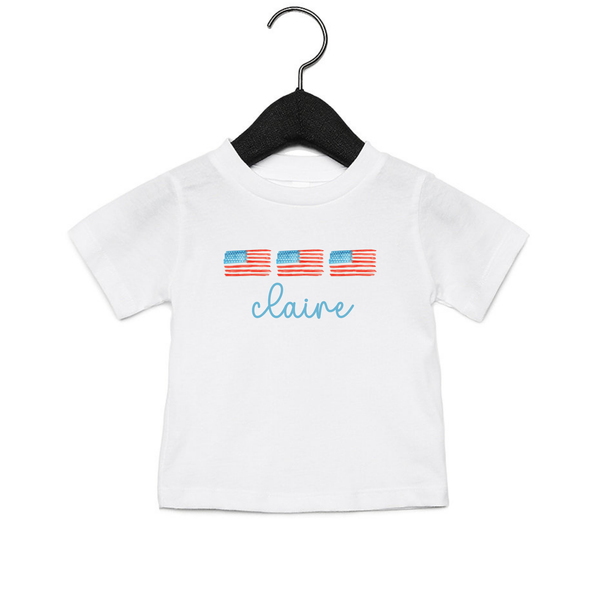 Personalized 4th of July Flag T-Shirt
