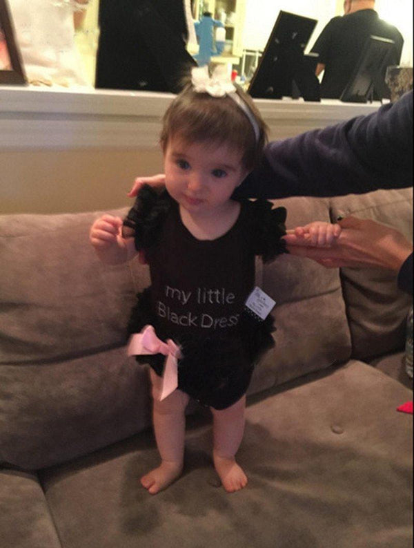 My Little Black Dress Romper for Infant Sleeper Pajamas Jumpsuit for Babies Girls In New Trend Design