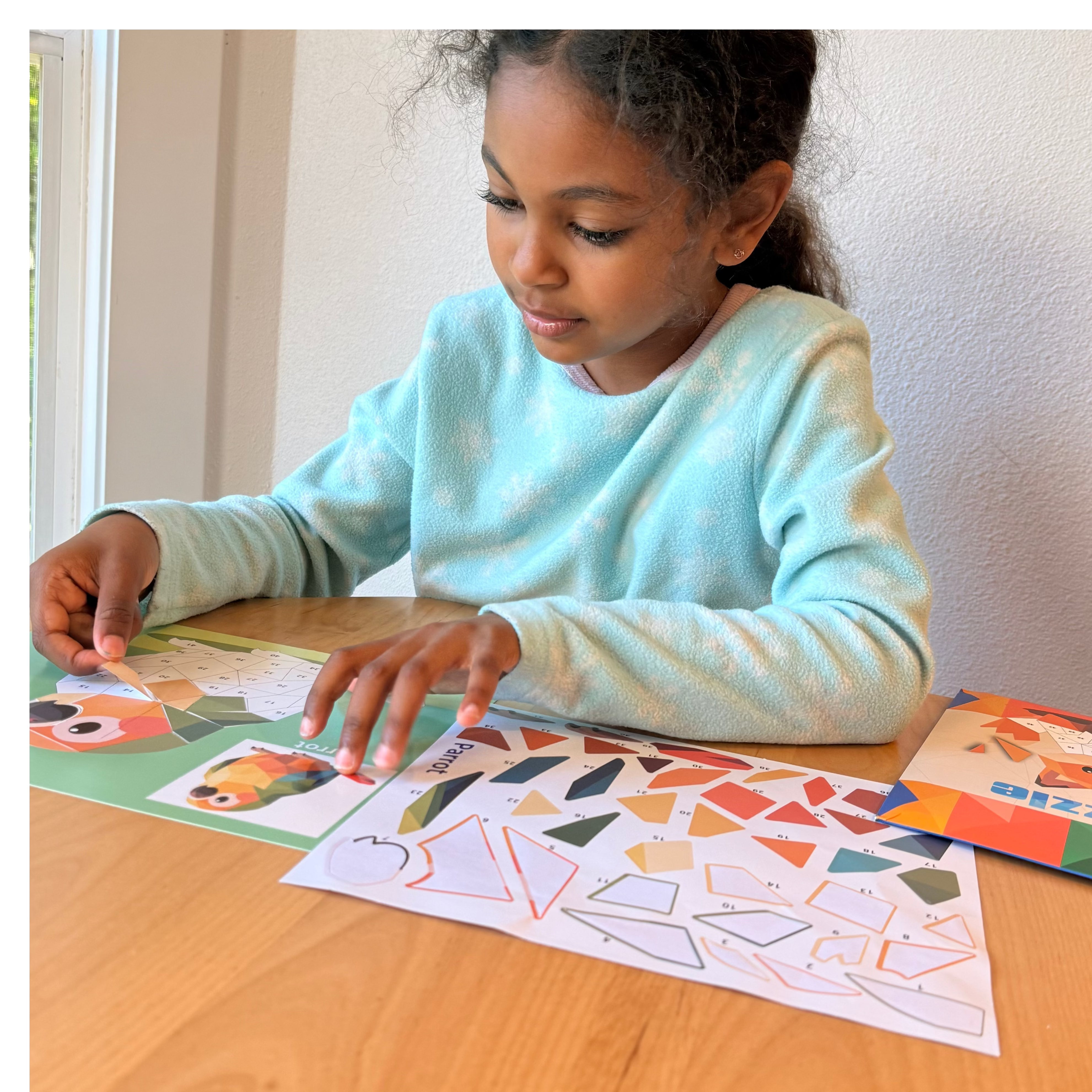 Kids' DIY Sticker Puzzle Painting Kit | Mess-Free Montessori Travel Toy