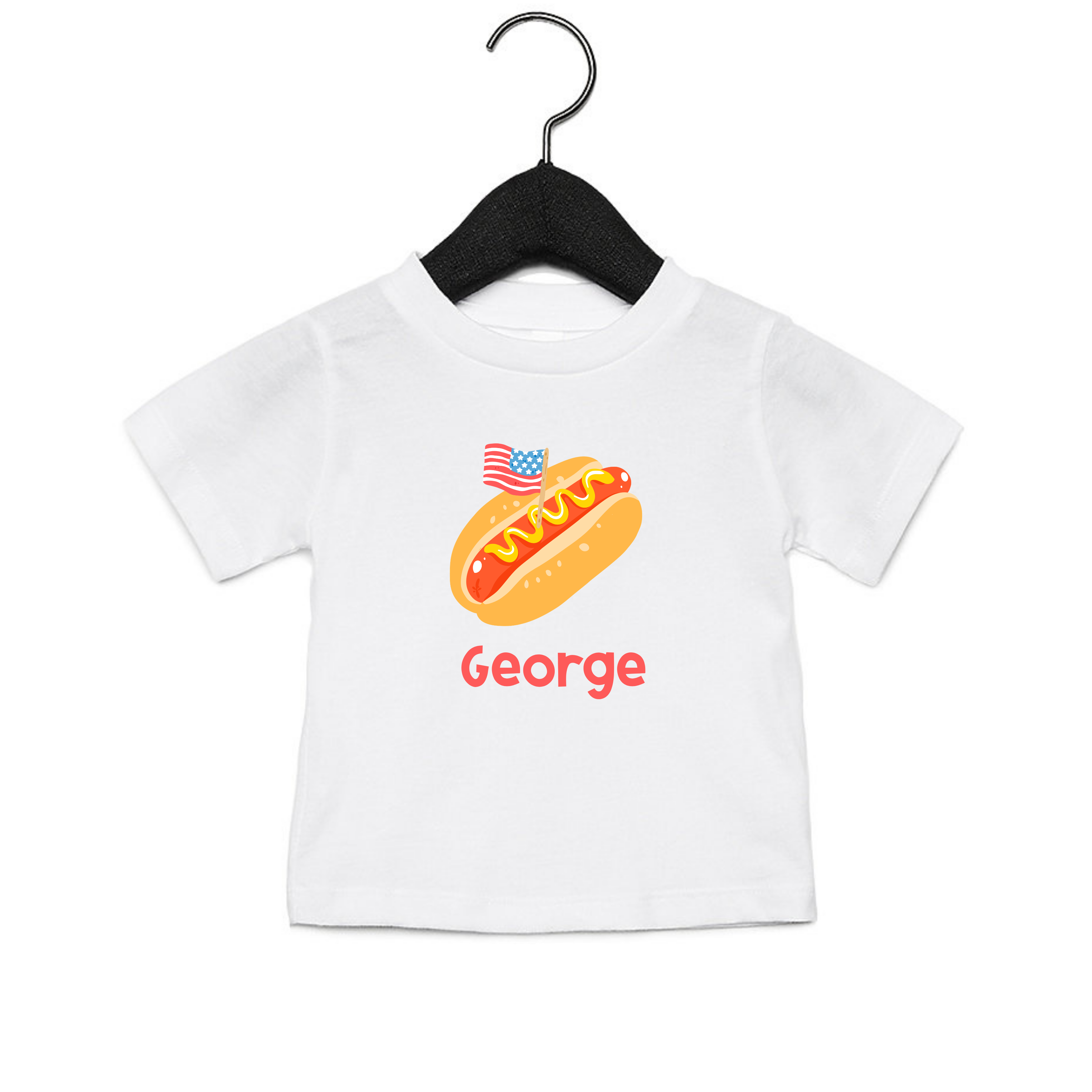 Personalized 4th of July Hot Dog T-Shirt