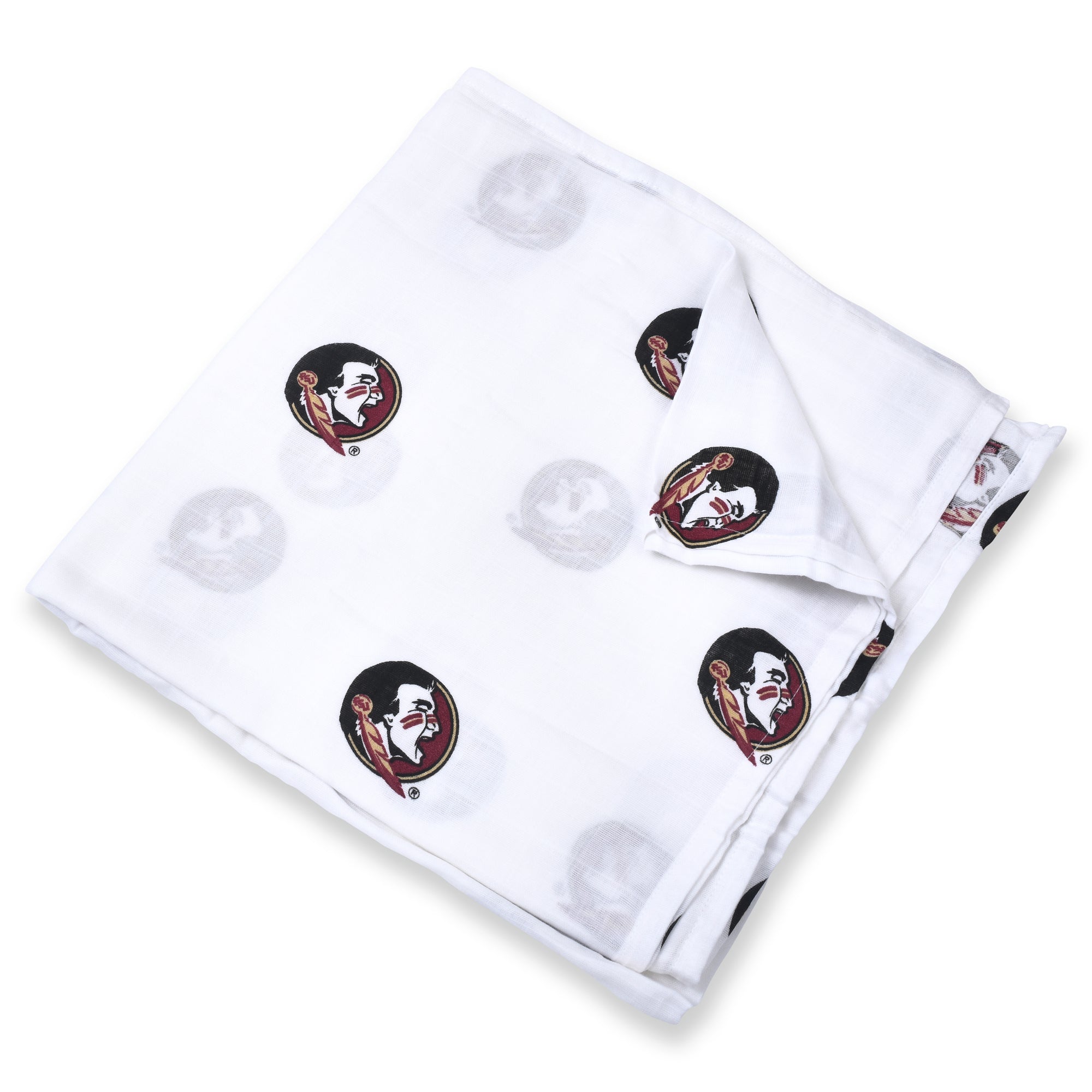 Florida State University Muslin Swaddle Blanket – Officially Licensed FSU Baby Swaddle | Soft Breathable 47x47 Seminoles Blanket