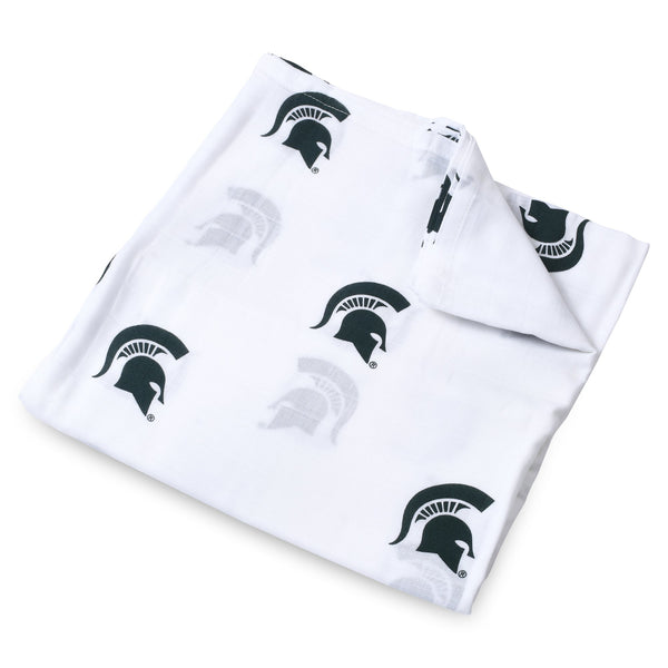 Michigan State University Spartans Muslin Swaddle Blanket – Soft Breathable Baby Blanket | Officially Licensed MSU Gift