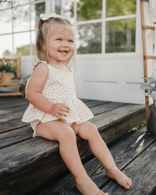 Birdie Bow Front Top & Bloomer Set - Petit Fleur