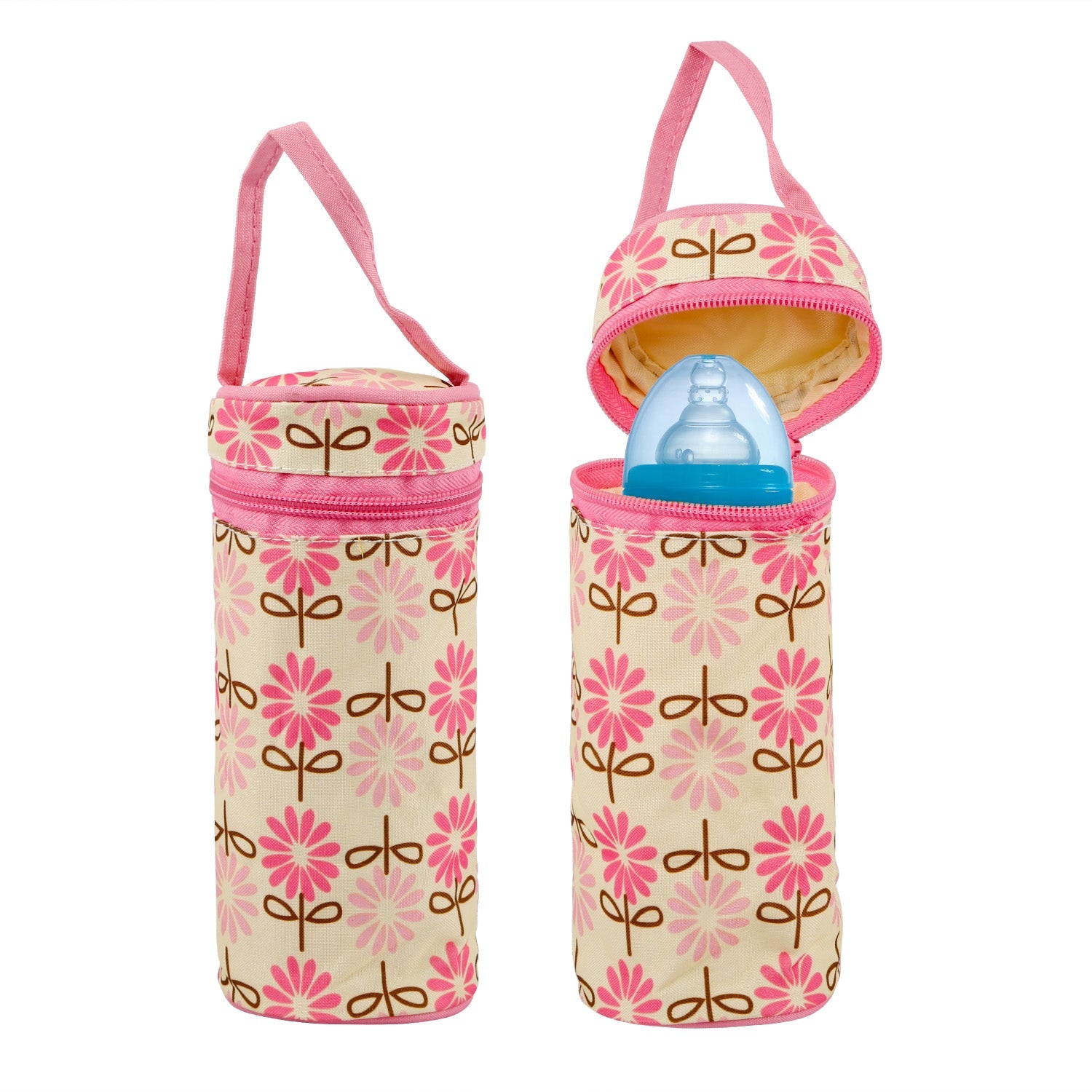 5PCS Baby Diaper Bag Set with Changing Pad Insulated Pockets