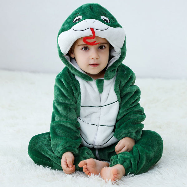 Flannel Animal Onesie For Kids