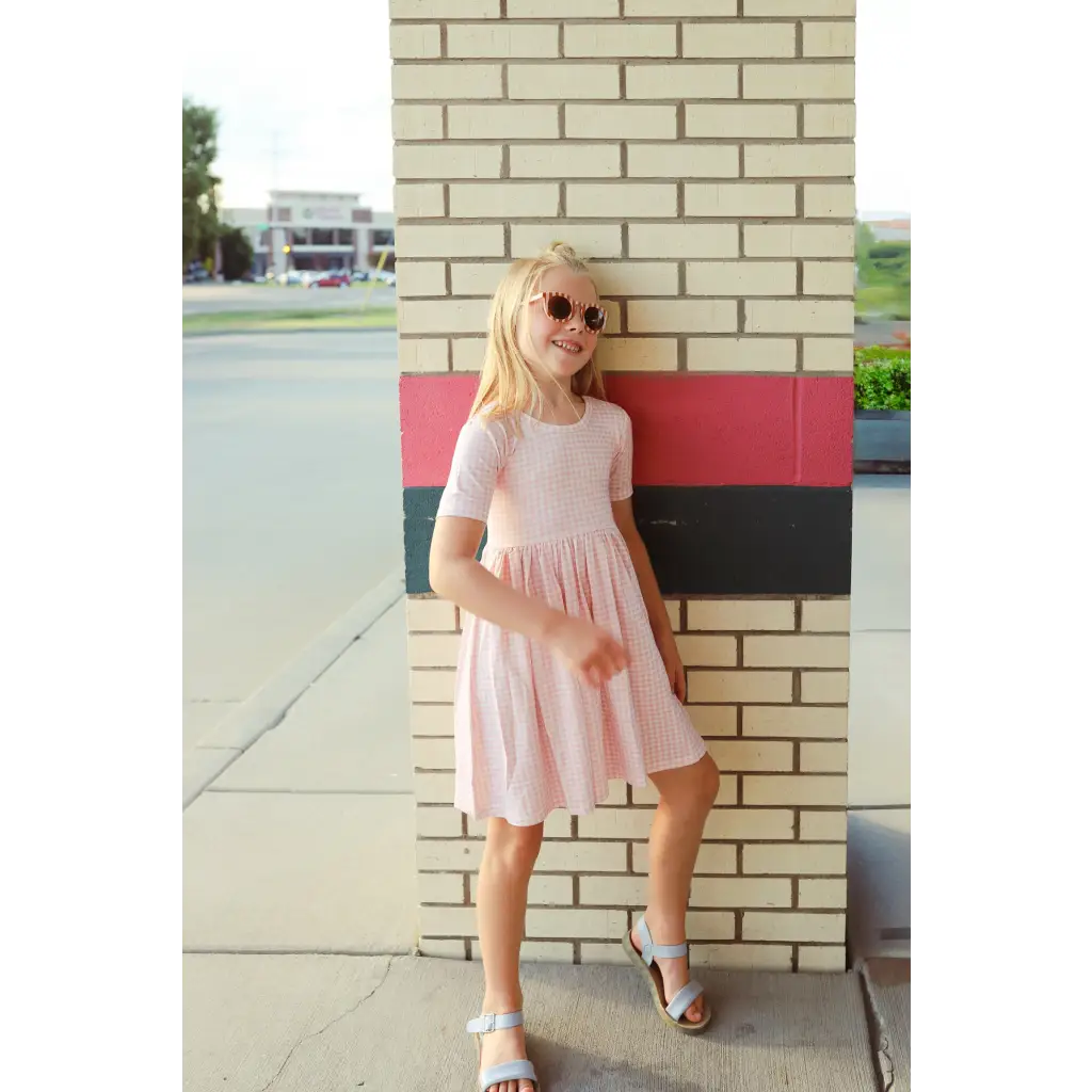 Gingham All Day Bamboo Twirl Dress