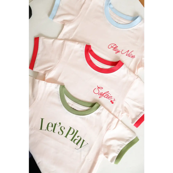 Soft Girls Club Ringer Tee for Kids